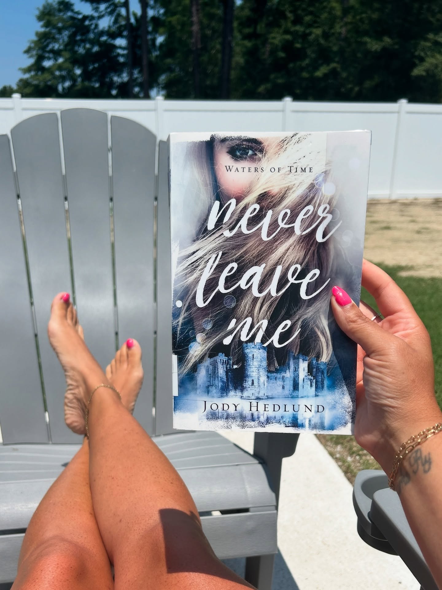 Just a girl & her book.

Reading outside is my favorite kind of self-care. Fresh air, vitamin D, and a little escape between the pages. This book is the 2nd in a series, full of time travel, mystery, and romance. It continues the journey with side characters from the first book and is already so good.

And don’t worry…I’m not skipping the skin protection.

I lathered up with my Farmasi Sun Body Cream (SPF 50 for the win!) so I can soak in the good stuff without soaking in the damage. It has skin care ingredients, like hyaluronic acid, and it doesn’t make me break out. 

I’d call today winning on all fronts!