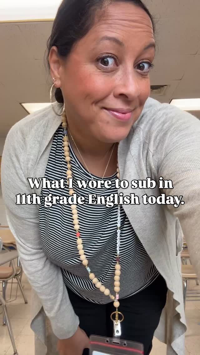 This was NOT the moment I injured my calf. 🤣 It’s fine. I’m fine. Totally not crying or throwing up. I really did love subbing today too. 🫶🏽

#happyadventures #substituteteacher #teacherstyle #outfitinspo #momlife #coachlife #colorguard