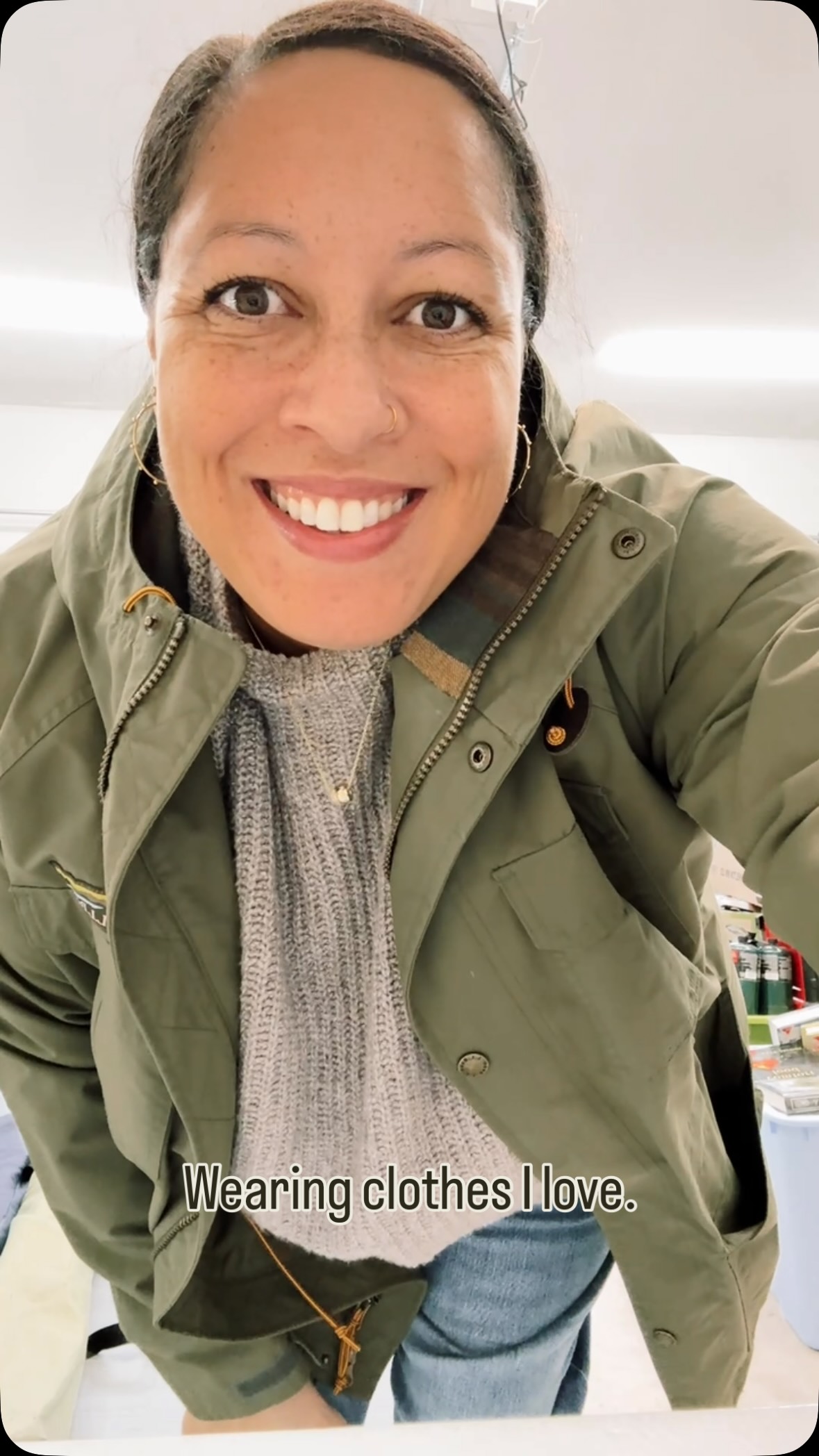 I want to love what I wear again. Plus, running errands in the chilly rain requires cozier and heartier clothes than thin cotton. Sometimes leggings just don’t cut it.