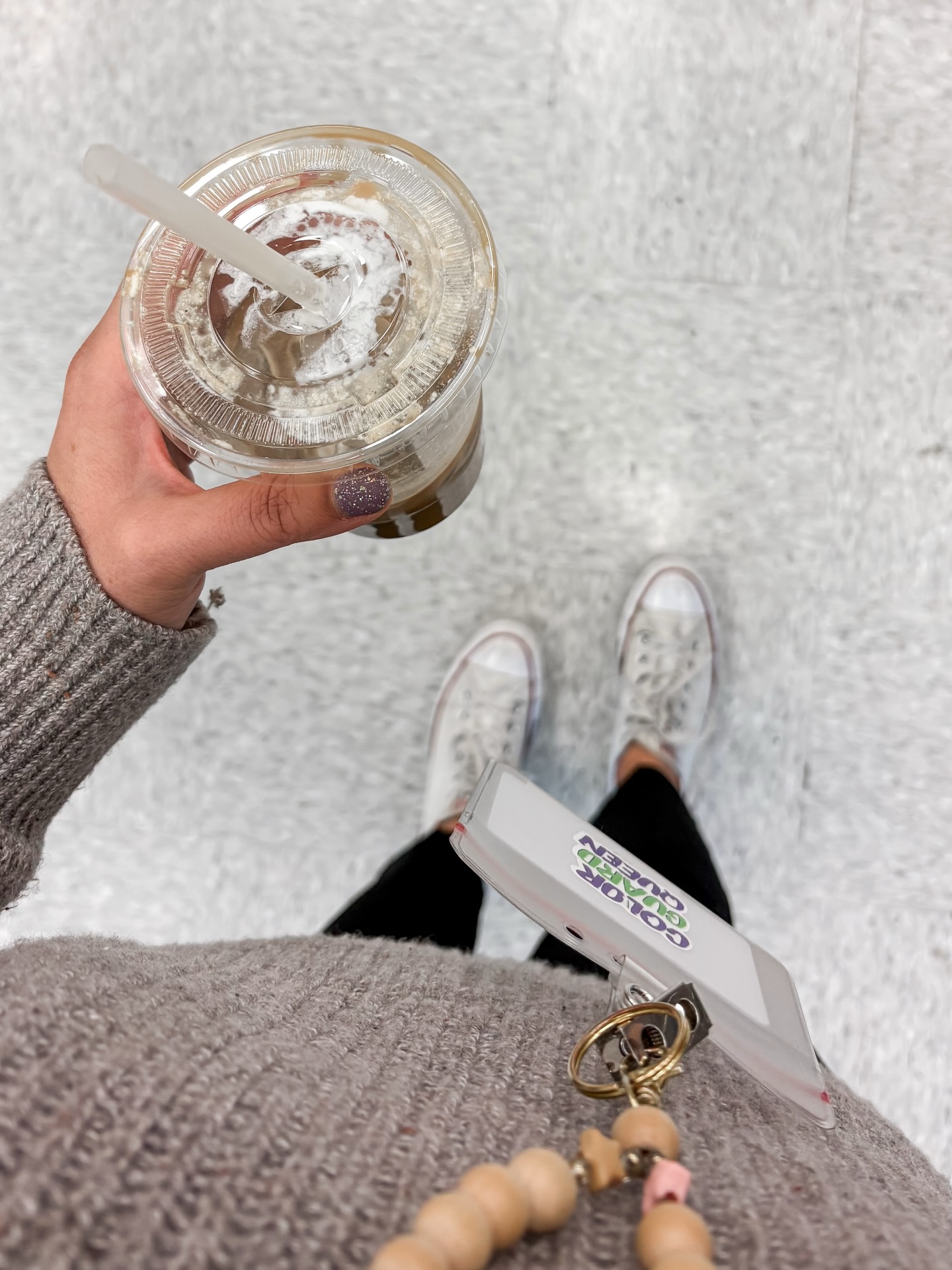 There is just something about a pair of Converse that brings me joy. 

Iced coffee when I’m already freezing? Not so much. 😅

Note to self: set the coffee to brew the night before especially if you’re tired.