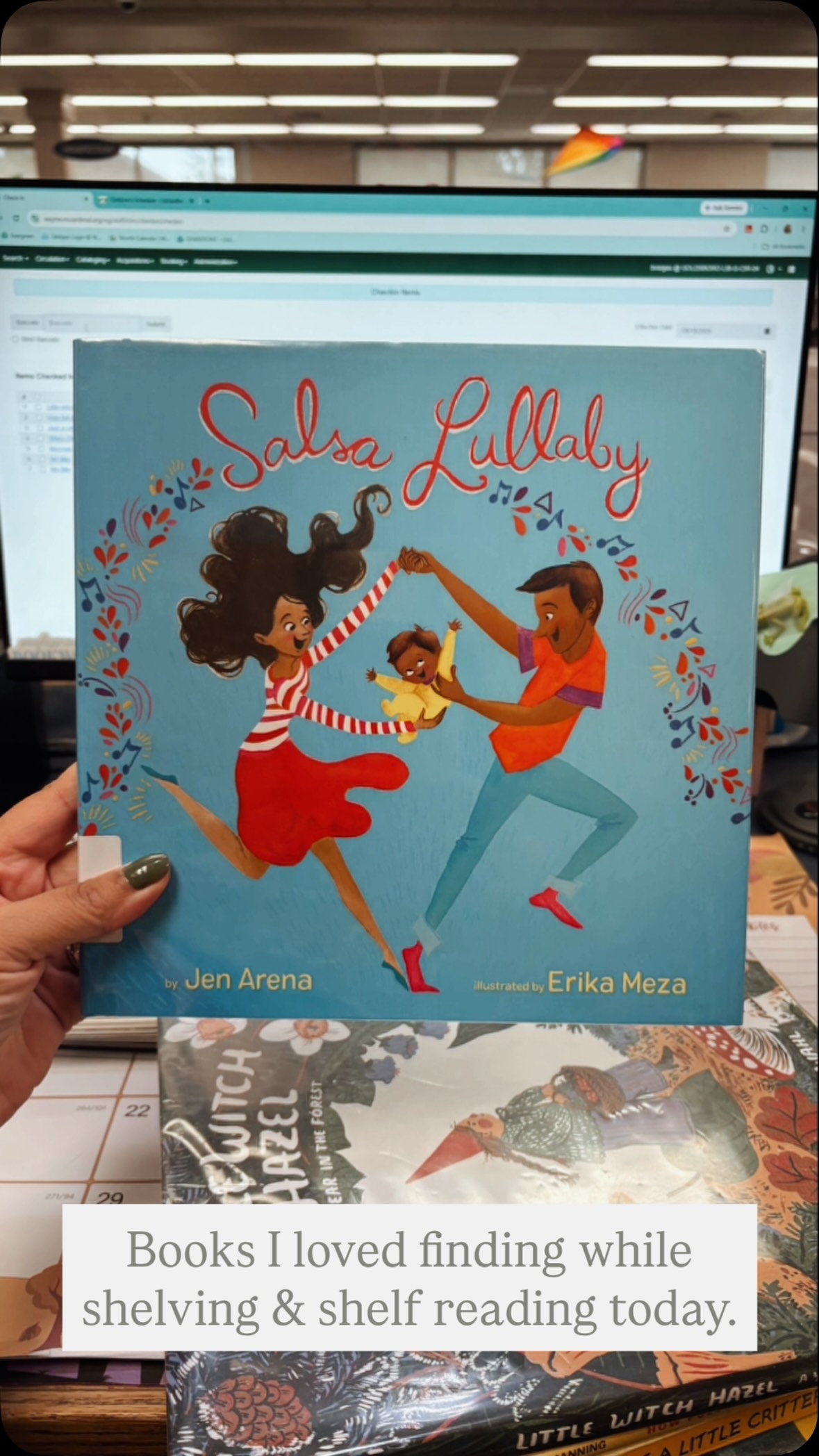 It’s always a great day at the public library! 📚

Shelving: Putting checked-in books back on the shelves.

Shelf Reading: Checking each book that’s already on a shelf, to make sure it’s in the right location and in the right order.