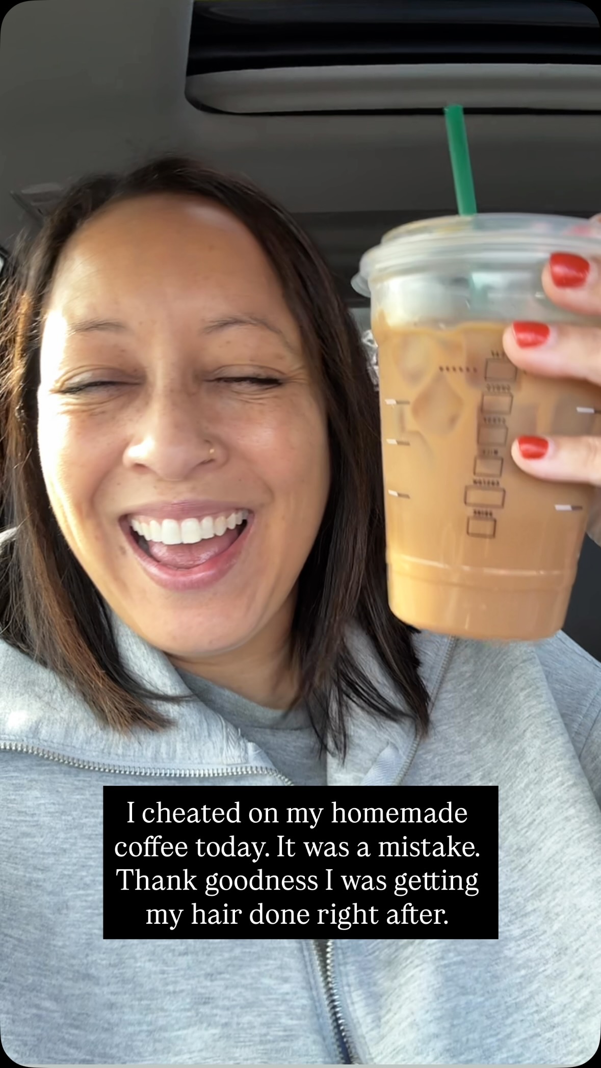I love a good hair chop day. And that my coffee is better than Starbucks. 😅✨