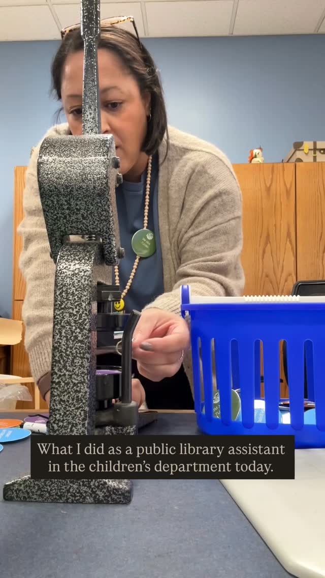 Adding “button maker” to my resume. 

Just kidding. This almost did me in today. 😅 A day in the public library is never boring.